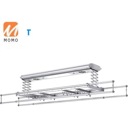 Home telescopic clothes rail intelligent remote control automatic lifting clothes smart electric drying rack
