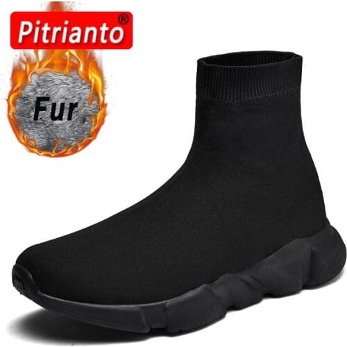 High Top Casual Shoes for Men Women Thermal Winter Shoes Trendy Men Comfortable Sneakers Couple Winter Boots Plush Soft Trainers