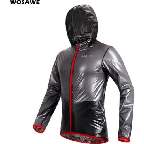 WOSAWE Outdoor Sports Waterproof Windproof Rain Coat Cycling Jackets Bike Bicycle Running Jersey Ultralight Gray/ Blue/ Green