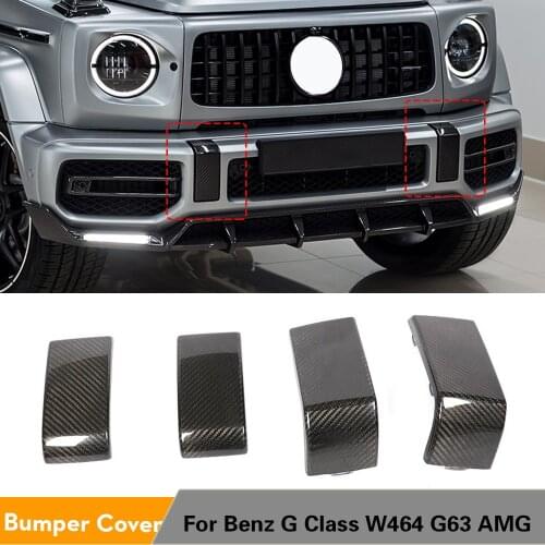 Car Front Rear Bumper Splitters Trim Guard For Mercedes-Benz G Class W464 G63 AMG 2019 2020 Bumper Decoration Cover Carbon Fiber