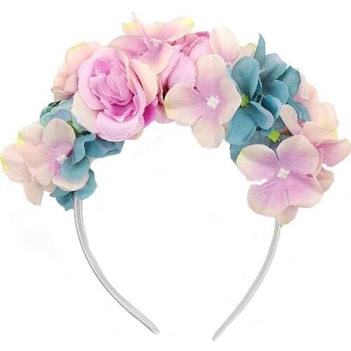 2019 Bohemia Women Fashion Flower Headband Bride Wedding Party Headhoop Ladies Girl Headdress Beach Headwear Hair Accessories