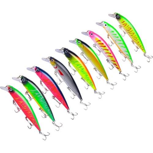 1Pcs Fishing Lures Trolling Minnow Hard Bait 14cm/18g Wobbler Fishing Jig Crank Bait Carp Striped Pesca Tackle With Treble Hook