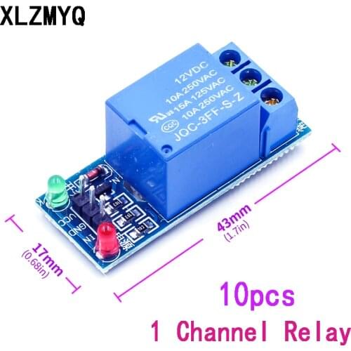 10pcs/5V 12V Low Level Trigger 1 channel relay module With Optocoupler Output 1 way relays module for AVR DSP ARM MCU arduino