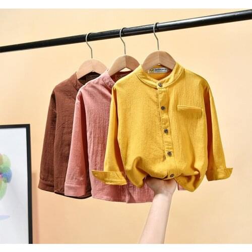 2020 Baby Girl boy Fashion Cotton Solid color shirt blouse Clothes Children kids Good quality comfortable clothes Clothing