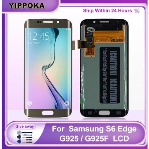 Original 5.7" For Samsung Galaxy S6 Edge Display G925 G925F G925A LCD Display Touch Screen Digitizer Replacement Parts SM-G925F