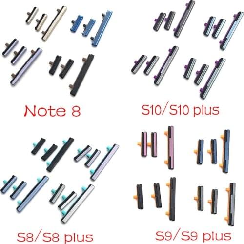 5pcs/lot For Samsung Galaxy Note 8 S8 S9 S10 Plus SIde Volume Button + Power ON / OFF Buttton Key Set Replacement Part