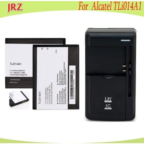 LOT=1PC 3.7V 1400mAh TLi014A1 battery For Alcatel M'Pop 5020 5020D fire 4012 4012X 4007D Pixi 3 phone Batteries Bateria+Charger