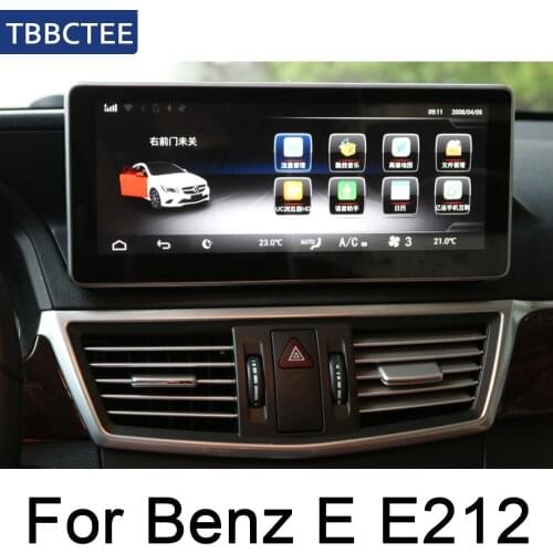 For Mercedes Benz E Class W212 2010~2016 Car Android System 1080P IPS LCD Screen Car Radio Player GPS Navigation BT WiFi AUX Map