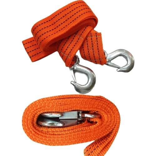 300cm Nylon Car Tow Rope with Metal Hook Strong High Strength Auto Accessory for ATV UTV Off-Road
