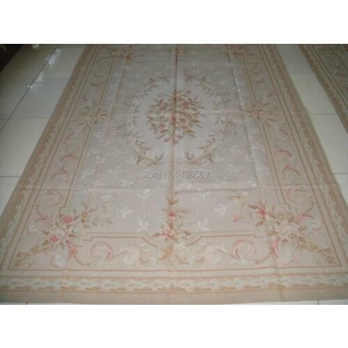 Free Shipping 6'X9' rugs French Aubusson style 100% hand knotted & New Zealand woolen rugs,special offer for Christmas