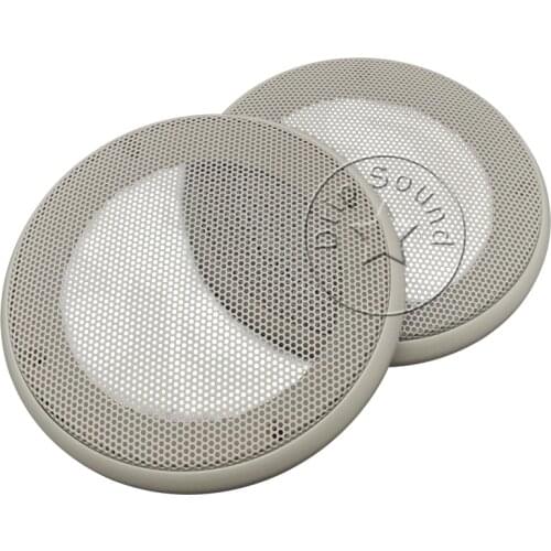 For 4" inch Car Audio Speaker Conversion Net Cover Decorative Circle Metal Mesh Grille 134mm #Beige2
