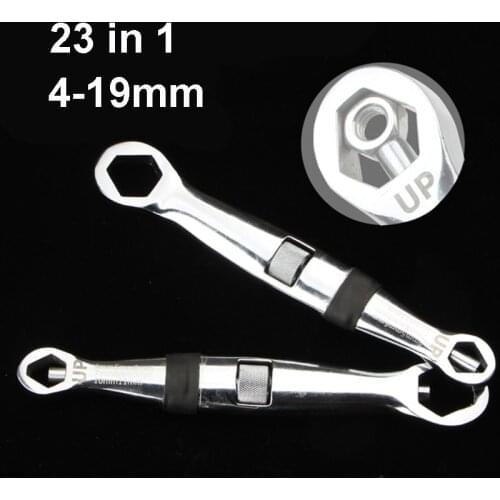 4-19mm Ratchet Wrench Adjustable Double Ended Spanner Repair Hand Tools For Car Bicycle Open Ratchet Wrench Tools