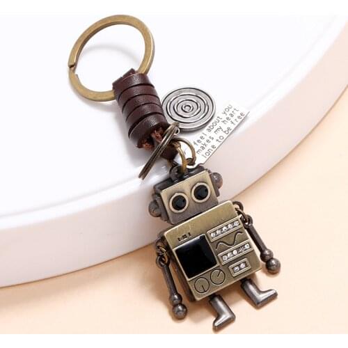 Interesting Simple Personality, Retro Knitting Hands And Feet, Movable Robot Keychain, Creative Girl Bag Pendant