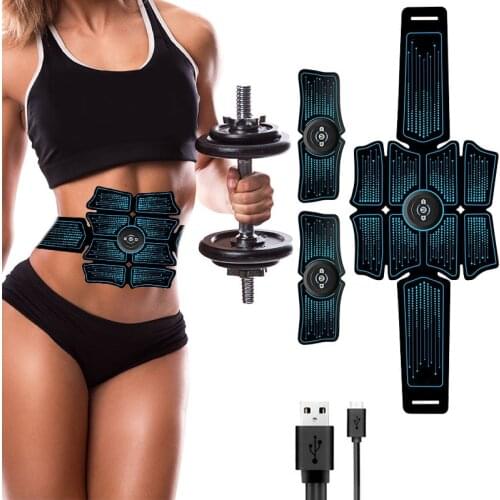 Abdominal Quality Muscle Stimulator Intelligent Trainer EMS 8Pack Total Abs Fitness Equipment Gear Muscles Home USB Charged Gym