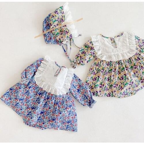 2020 New Baby Girls Flower Romper Infant Baby Girls Jumpsuit One Piece Newborn Cotton Jumpsuit Outfit Toddler Autumn Clothes