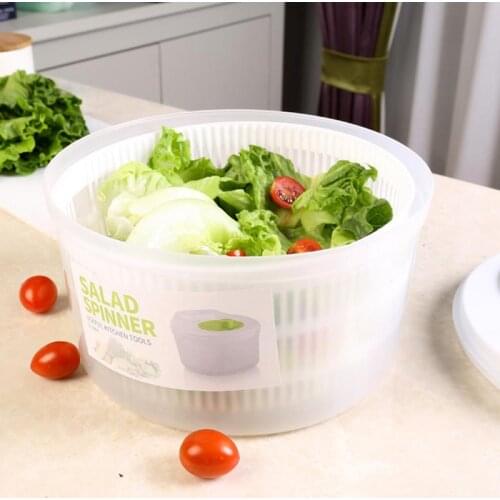 Multifunctional Vegetable Fruit Dehydrator Salad Useful Household Quickly Dryer Basket Shake Plastic Kitchen Tool Salad Spinner