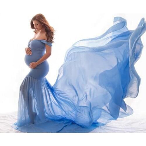 Lace Long Tail Maternity Clothes Maternity Dresses For Photo Shoot Long Maternity Photography Props Dresses For Pregnant Women