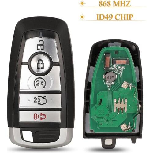 Kutery 5pcs 5 Buttons Remote Car Key Fob 868MHz ID49 For Ford Fusion Edge Explorer Expedition M3N-A2C93142600