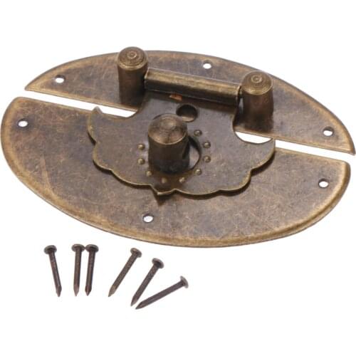New Antique Bronze Box Latch Hasps Lock Catch Latch for Jewelry Chest Box Suitcase Buckle Clip Clasp Vintage Hardware 63x42mm
