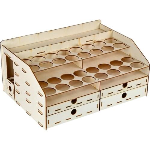 Module Paint Tool Stand Rack with 4 Drawer Cabinet 16.5x11.8x7.681in