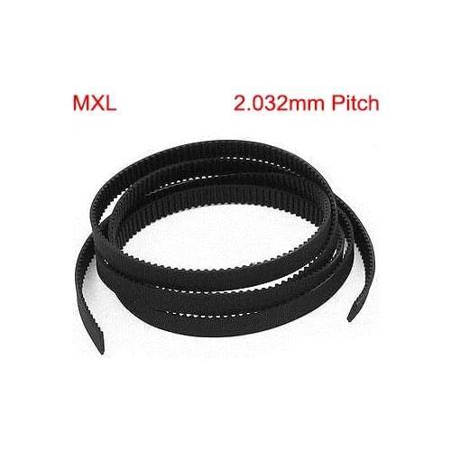 MXL 6mm 9.5mm 10mm 12mm Width 2.032mm Pitch Open Loop End Black Rubber Printer Cogged Linear Motion Cut Synchronous Timing Belt