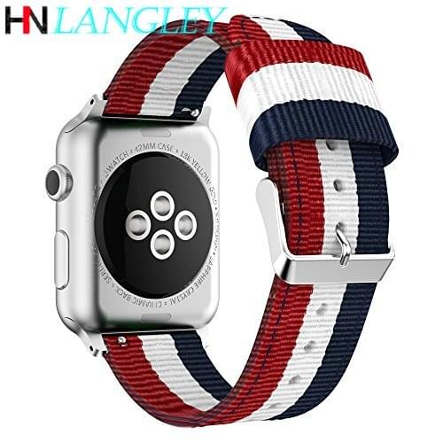 Nylon Sports Strap for Apple Watch Series 5 Band 40mm 44mm 42mm 38mm Fine Woven Nylon Bands for Iwatch 6 Se 4 3 2 1 Accessories