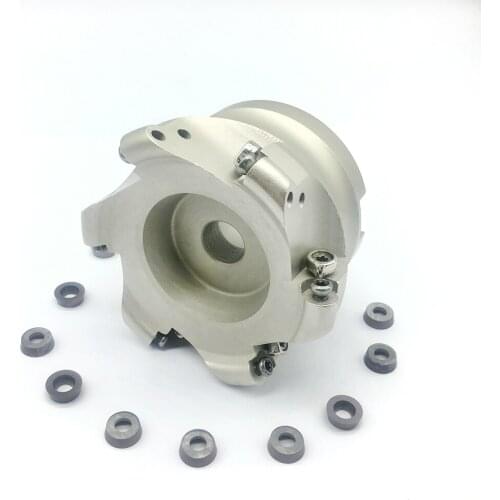 RPMW1003 10PCS+1PCS EMR 5R 100-32-6T Milling holder carbide Insert Face Mill Shoulder Cutter For Milling cutter Machine