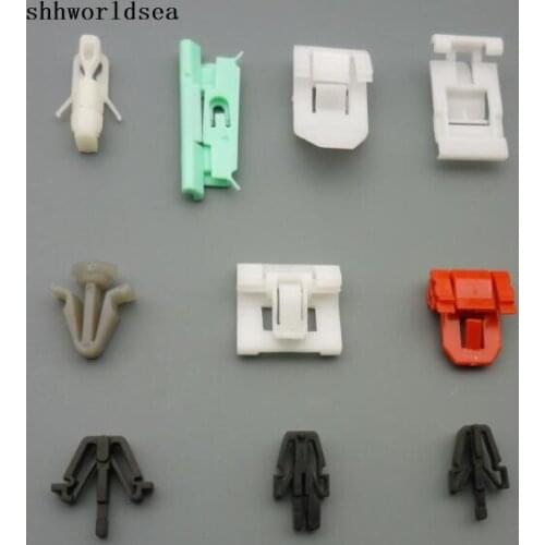 Shhworldsea 500pcs auto fasteners door lock pawl retainer interior trim panel front door window guide bumper fascia clip