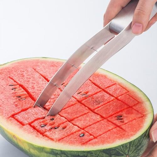 Stainless Steel Watermelon Slicer Veget Fruit Spoon Gadget Gadgets Accessories Cooking Cutter Kitchen Accessory Melon Cut Tools