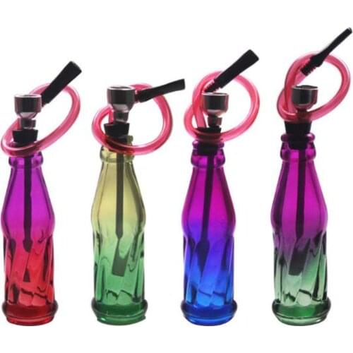 1PC Glass Bottle Water Smoking Pipe Tobacco Smoke Pipe Smoking Accessories