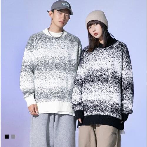 H4039 Sweater For Men And Women Personality Irregular Dots Pattern Autumn Winter Warm Streetwear All-Match Knitwear Pullovers