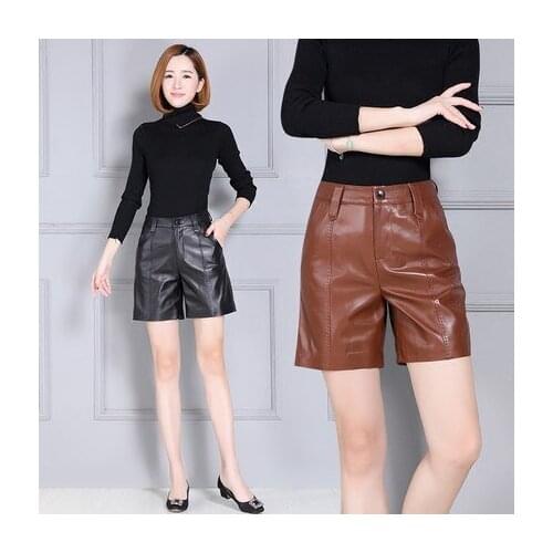 Top brand High 2020 New Waist Slim Sheepskin Shorts KS10 high quality