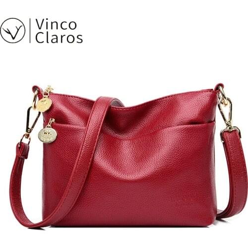 High Quality Soft Leather Shoulder Bag Cross Body Bags for Women 2020 Purses and Handbags Luxury Designer Casual Satchels Brand