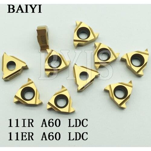 10pcs 11ER A60 LDC 11ER A60 LDC carbide inserts Thread cutting tool for cutting lathe tool cutter CNC tools