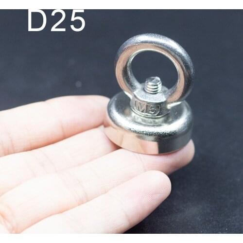 2/5/10pcs D25 Neodymium Magnet NdfeB N35 Super Powerful Strong Permanent Magnetic Treasure Hunting Underwater Fishing imanes