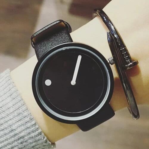 2020 Minimalist Style Fashion Creative Wristwatches Men Watches Dot and Line Simple Stylish Quartz Watches Leather Men Watches