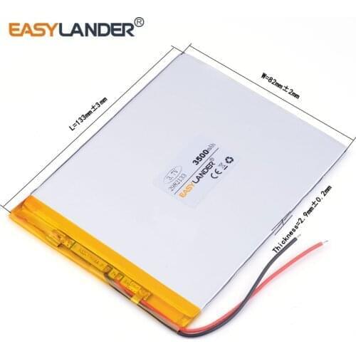 3.7V 3500mAH 2982133 (polymer lithium ion battery) Li-ion battery for tablet pc 7 inch 8 inch 9inch video game IPAQ MID