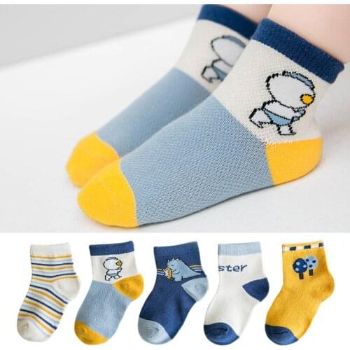5 Pairs/Lot 1-12Y baby boys girls socks cotton cartoon kids short socks spring summer 2020 teen boy girl sock children skarpetki