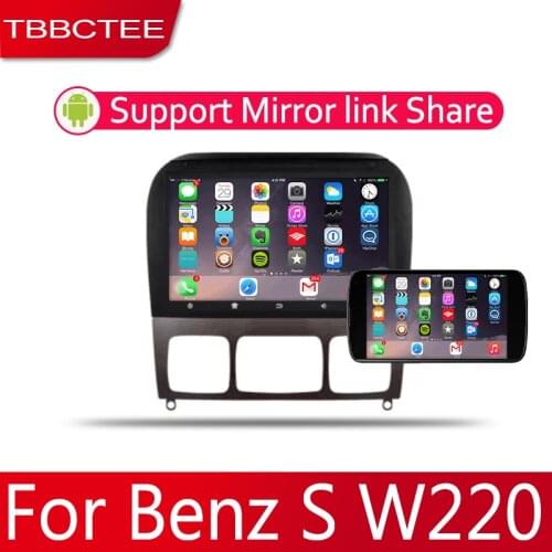 Android 2 Din Car radio Multimedia Video Player auto Stereo GPS MAP For Mercedes Benz S Class W220 1995~2005 Media Navi Navigati