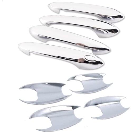 Carbon Fiber Look Side Door Handle frame decoration covers Door Bowl trim sequins Strip Exterior accessories for BMW X3 G01 2018