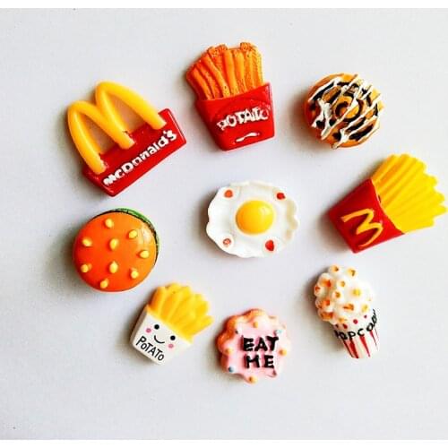 Fries Hamburger Fridge Magnet Home Decoration Popcorn Magnetic Sticker Magnetic Message Board Sticker