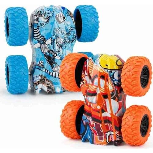 Stunt Inertia Car Toy Powered Fall-resistant Rotate 360 Degrees Inertial Double-sided Stunt Car Off-road Vehicle Toy Model