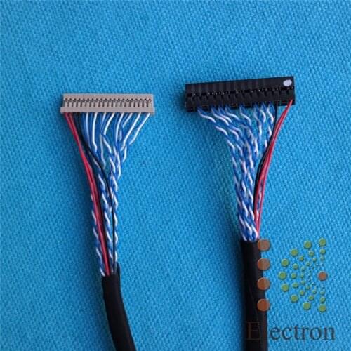 LVDS Cable DF14-20P-S6 20pin double 2ch 6bits 1.25mm Pitch For Samsung LTN150P1-L01 LT170E1-131 LTN141P1-L01