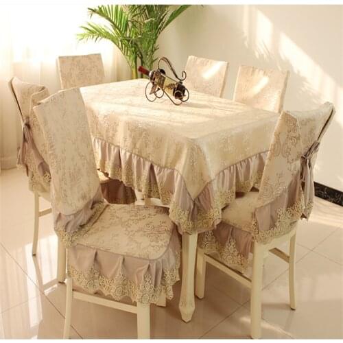 Coffee Table for Home Decoration Table Covers Luxury European Round Rectangular Table Cloth and Chair Covers Dining