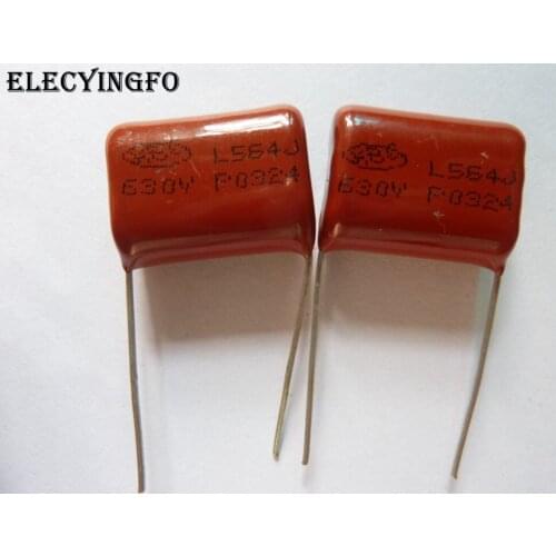 10pcs CBB 564 630V 564J CBB21 0.56uF 560nF P20 Metallized Polypropylene Film Capacitor