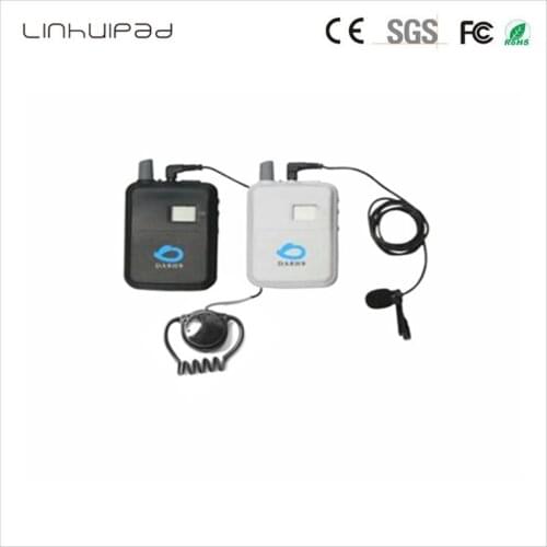 Linhuipad wholesale gold 3.5mm Mono plug Hook earpiece 1-bud earphone ear hook tour guide earphones Tour company museum 1000pcs