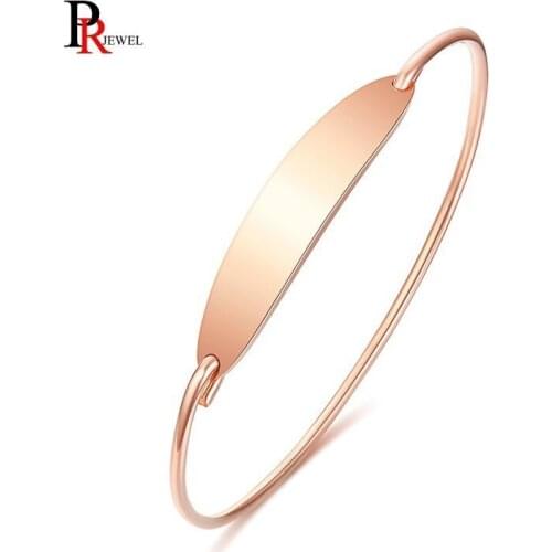 Minimalist Cuff Bracelets Bangles for Women High Polished Stainless Steel pulsera femenina Dia 2.40 inch