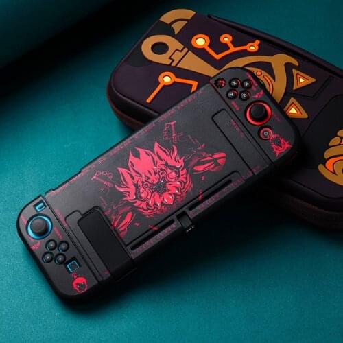 Soft TPU Skin Matte Joycon Protective Black Case for Zelda Lynel Nintendo Switch NS Joy-Con Back Housing Shell Cover Protector