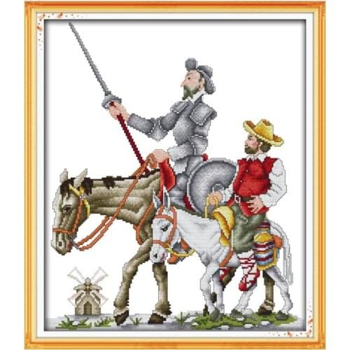 Don Quixote cross stitch kit people 18ct 14ct 11ct count print canvas stitches embroidery DIY handmade needlework