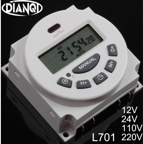 New type L701 AC 220V 230V 12V 110V 24V 16A Digital Timer controller 7 Days Weekly Programmable Timer switch minutes Counter